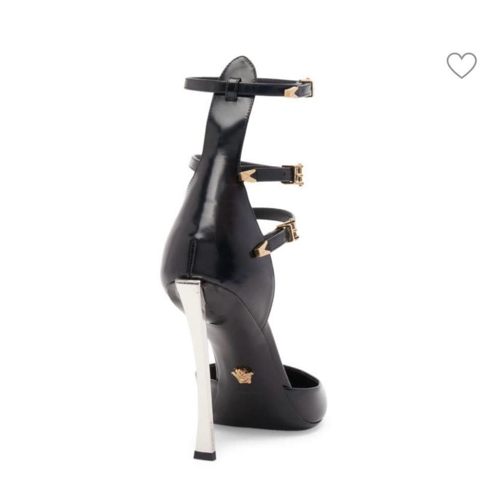 Versace Spiked Pin Point Pumps Black Women’s. - Picture 2 of 8